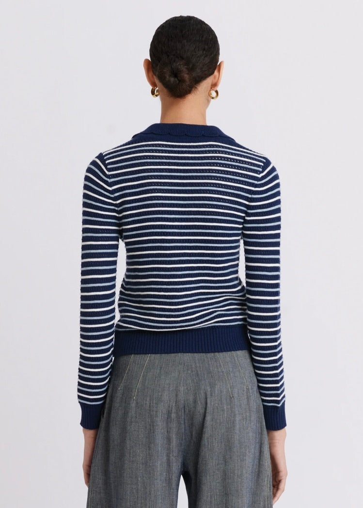 Striped Mesh Cardigan