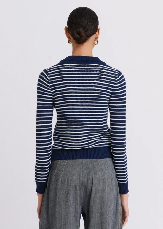 Striped Mesh Cardigan