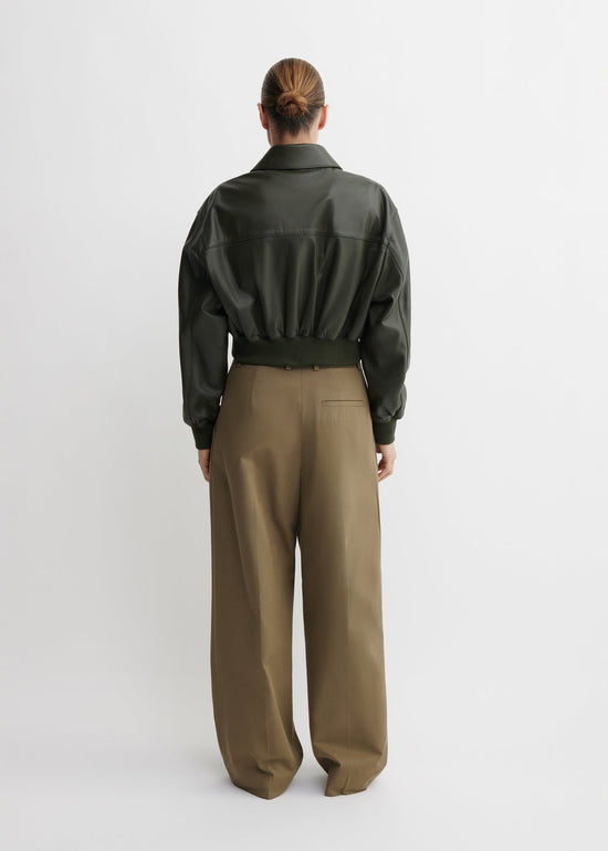 Desy Leather Jacket - Dark Green