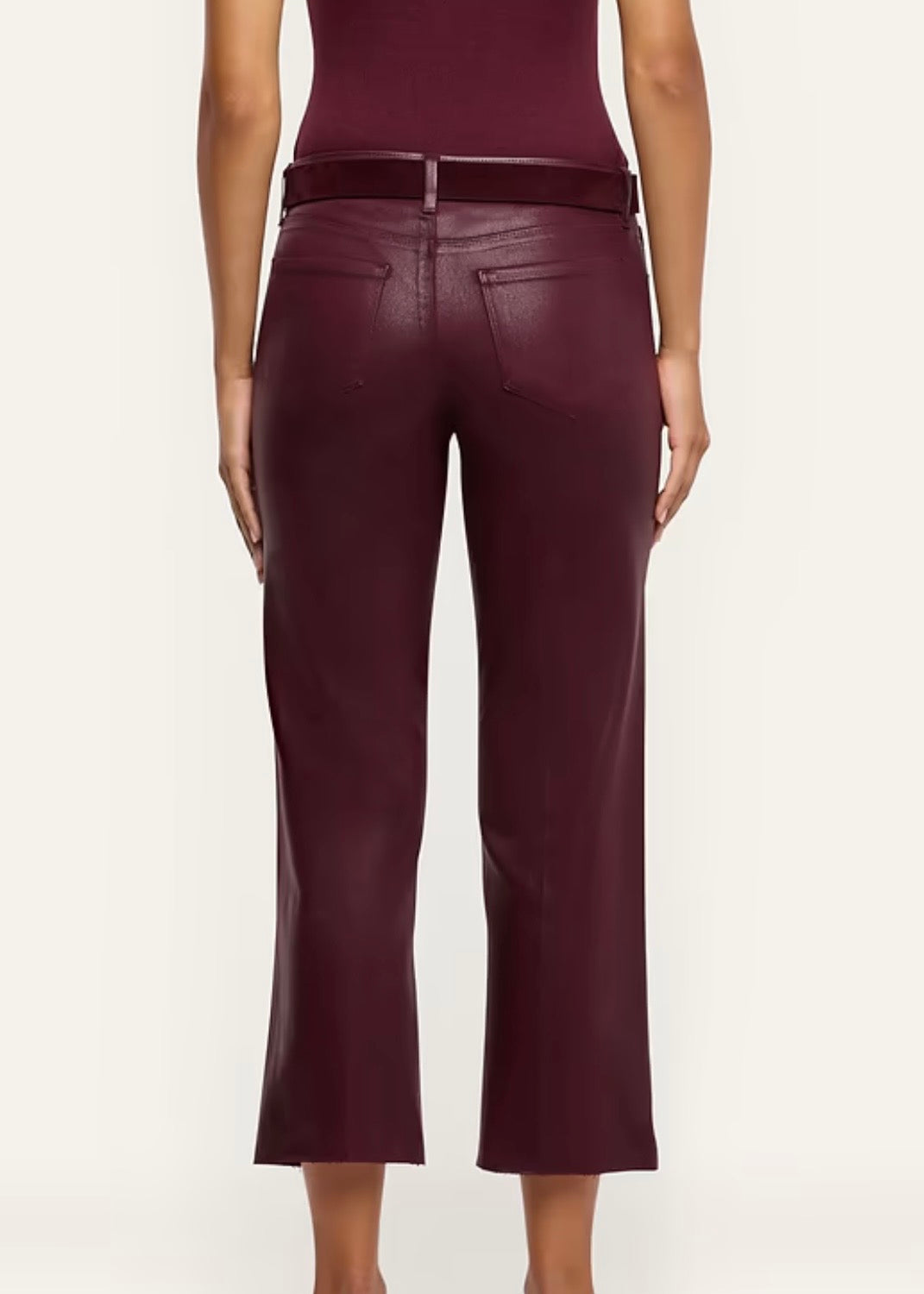 Wanda H/R Crop Jean - Deep Sangria