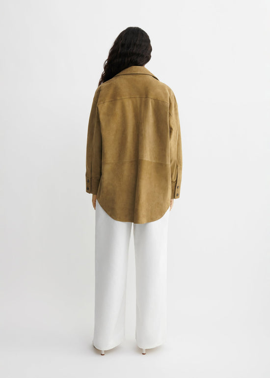 Catarine Suede Jacket - Olive