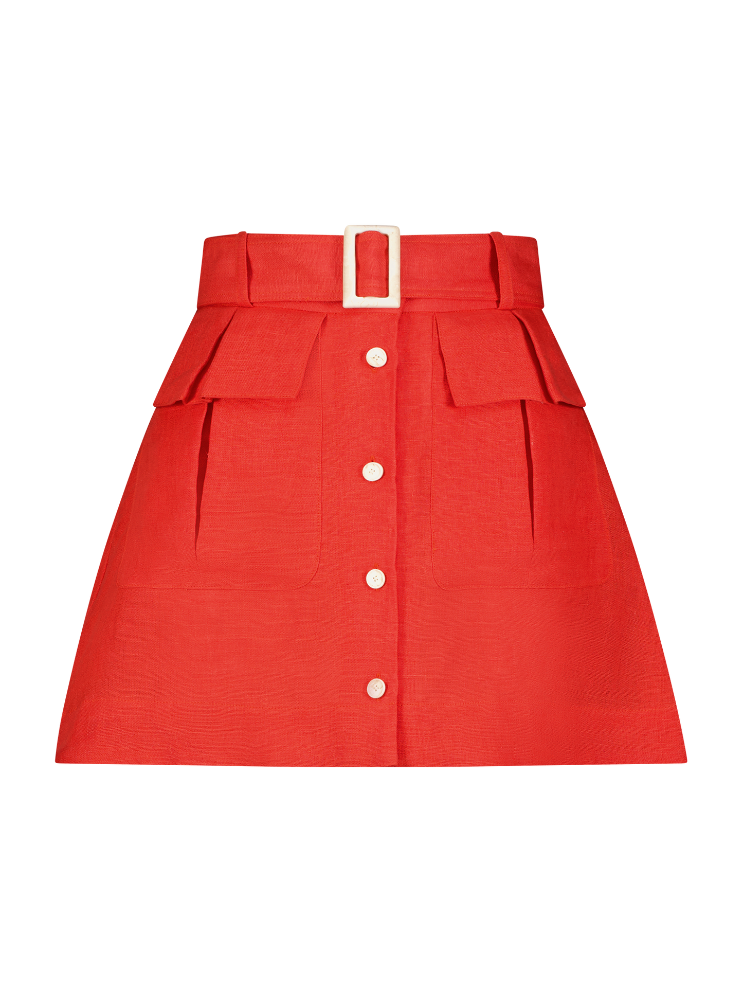 Cargo Mini Skirt - Red