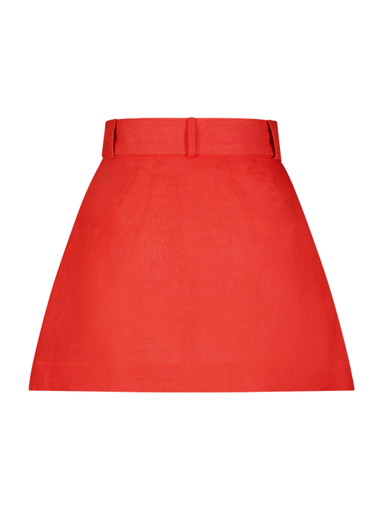 Cargo Mini Skirt - Red