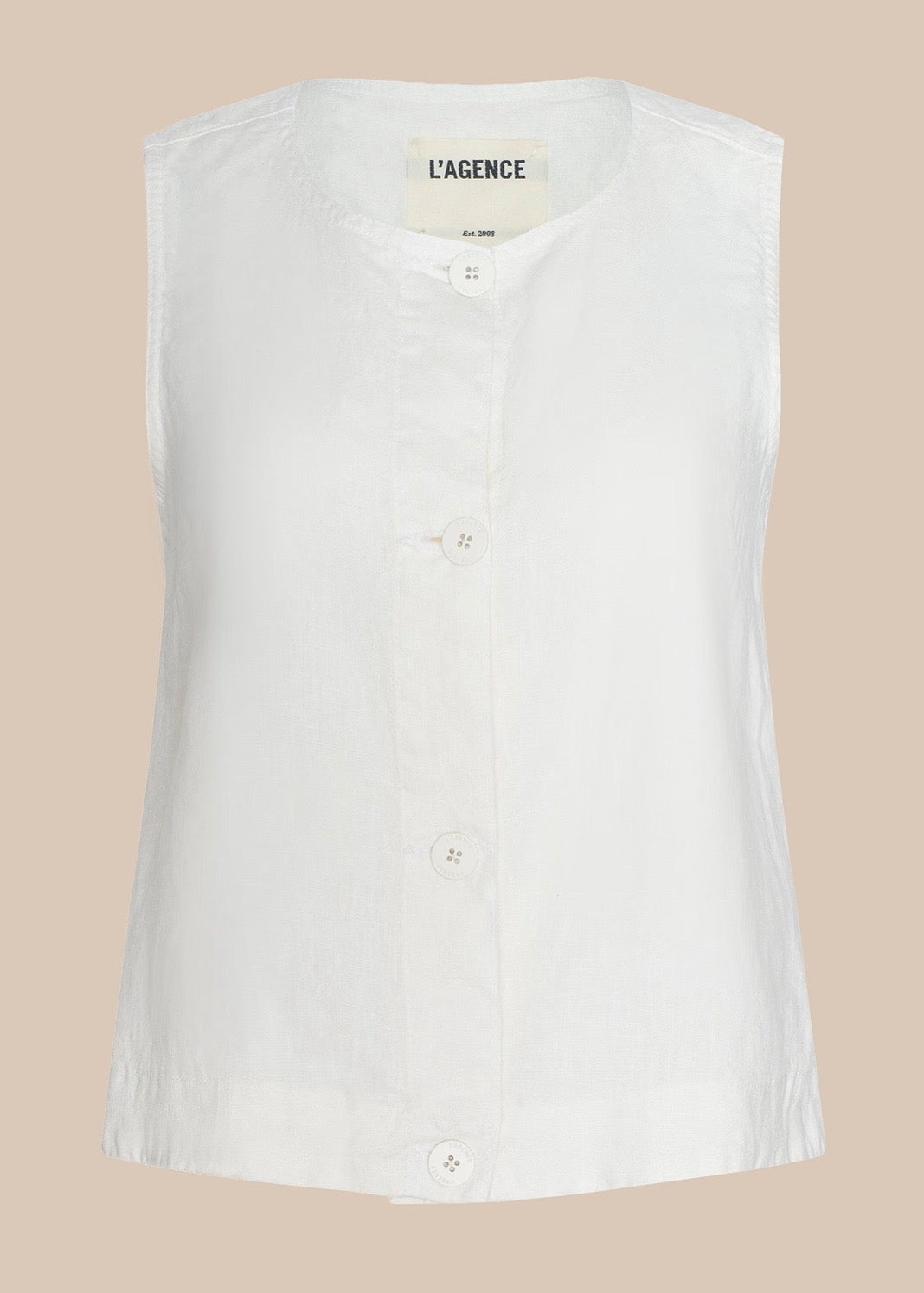 Foster Sleeveless Top - Vintage White