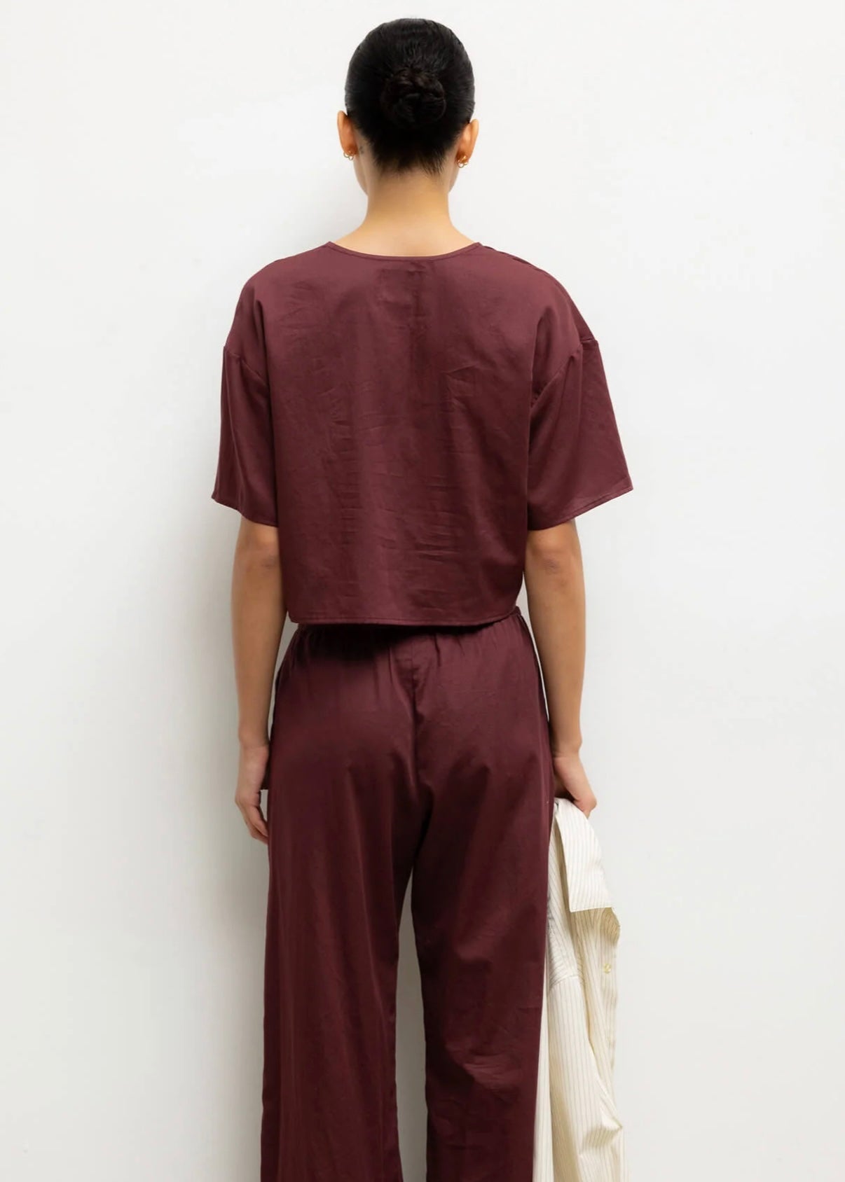 Yoko Short Sleeve Tie Front Top