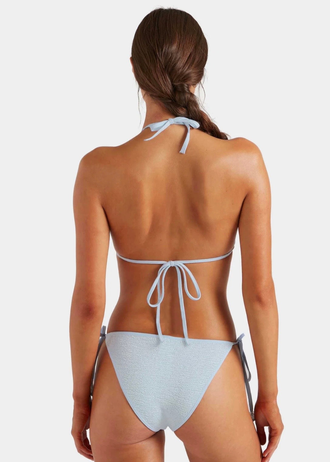 Gina Beaded Bikini - Metallic Ice Blue