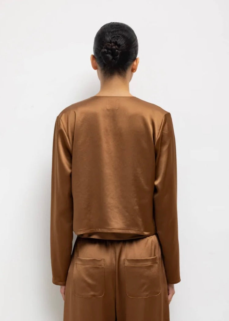 Barb Crew Cardigan - Henna