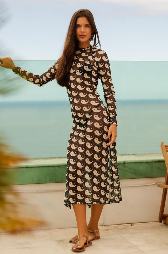 Long Sleeve Midi Dress - Yin and Out