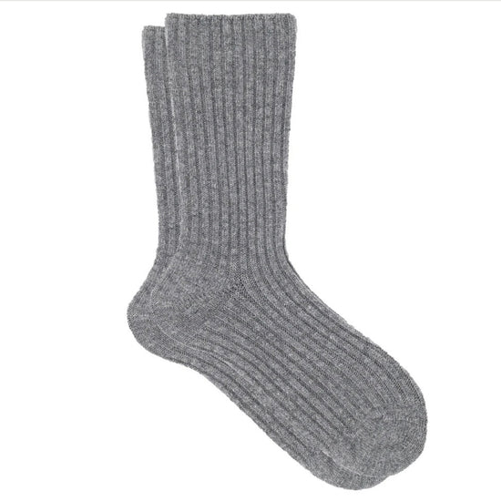 Crewzie Ribbed Crew Sock - Gray