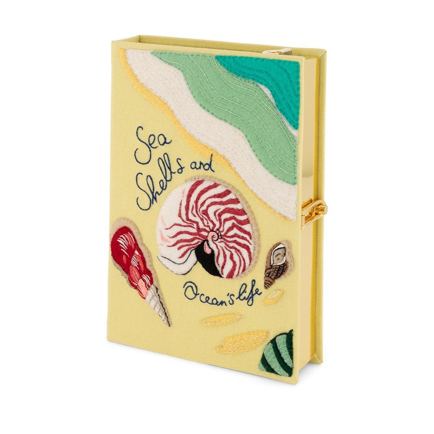 Ocean Life Embroidered Book Clutch