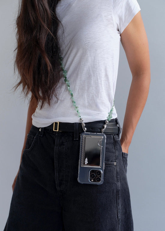 Faceted Gemstone Crossbody - Aventurine
