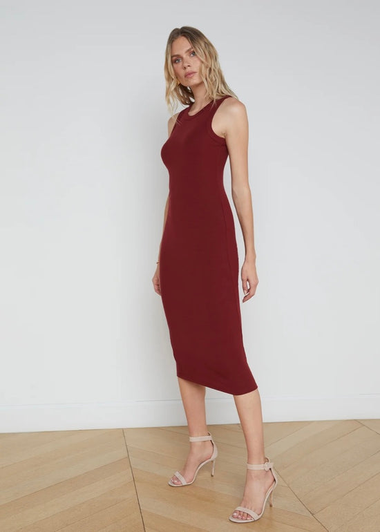 Nura Racerback Midi Dress - Syrah