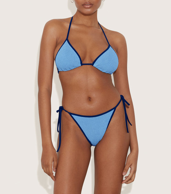 Gina Bikini w/ Contrast Trim - Cornflower/Navy