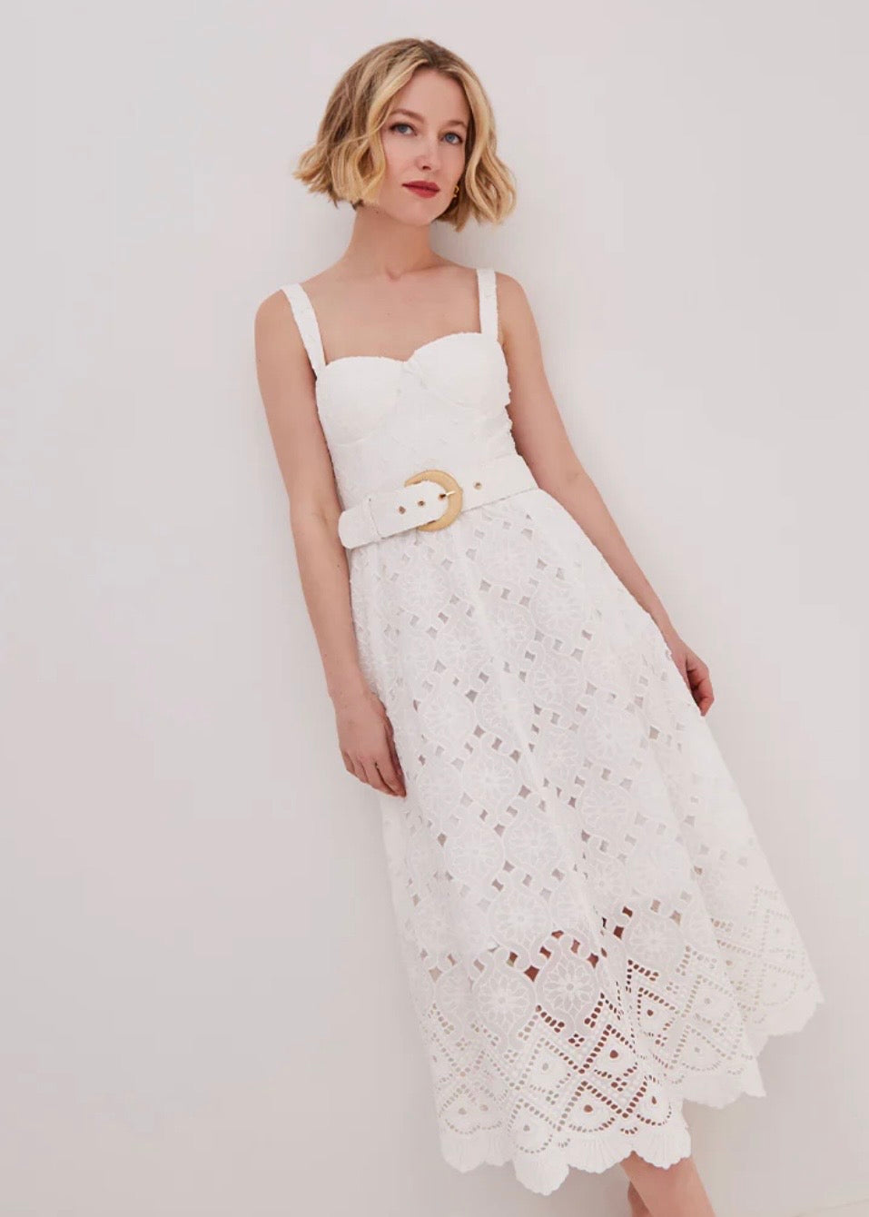 Calypso Dress - White Eyelet
