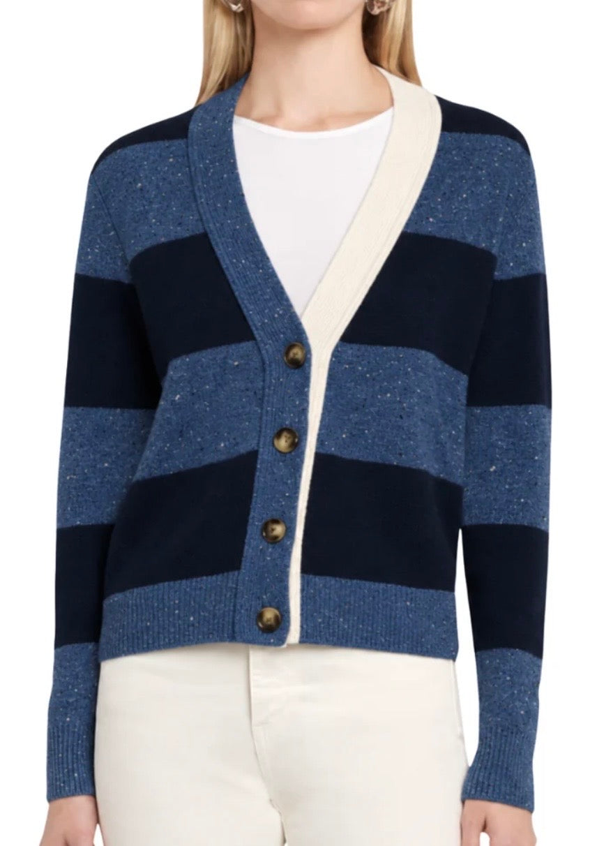 4 Ply Rugby Cardi - Twilight/Navy
