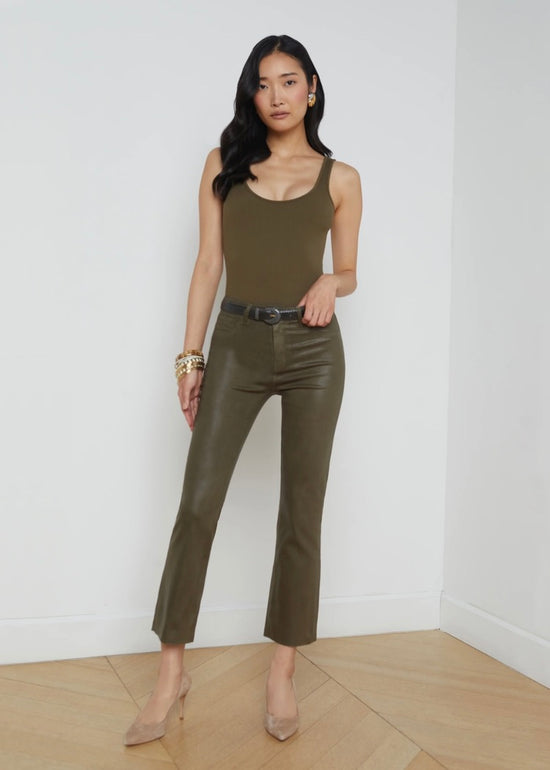 Kendra Cropped Jean - Pinewood Coated