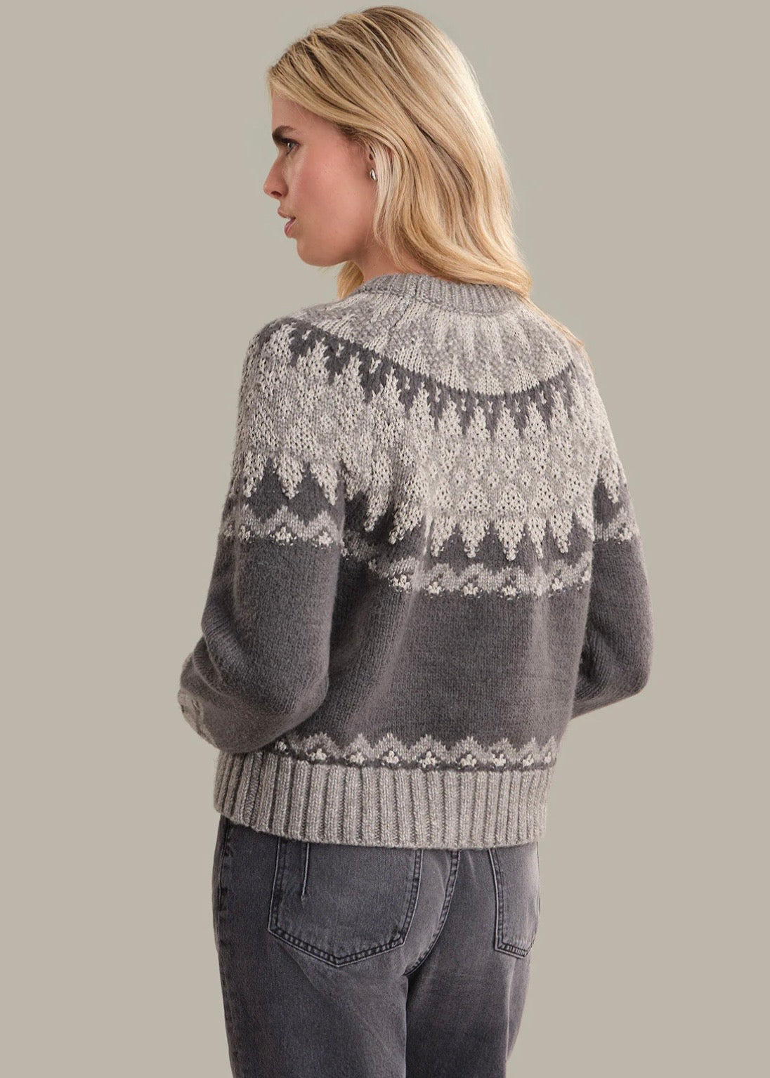 Lea Pattern Pullover - Washed Black