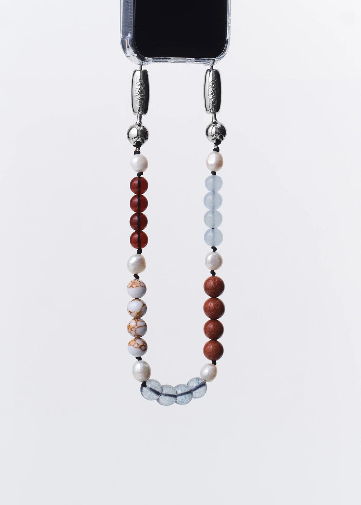 Stone and Pearl Wristlet