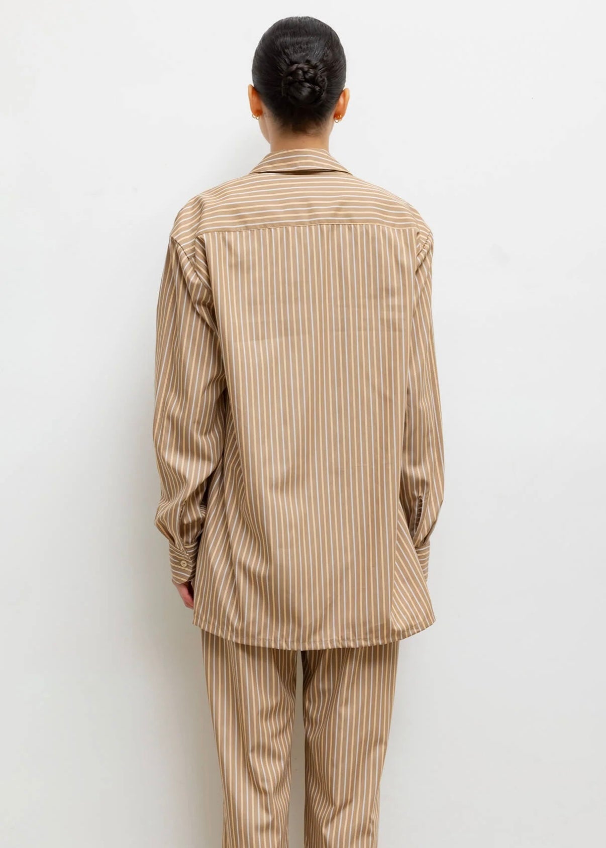 Yoshi Classic Button Down - Mocha Stripe