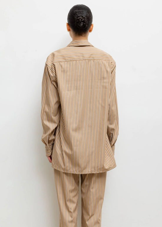 Yoshi Classic Button Down - Mocha Stripe