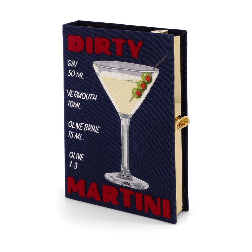 Dirty Martini Embroidered Book Clutch