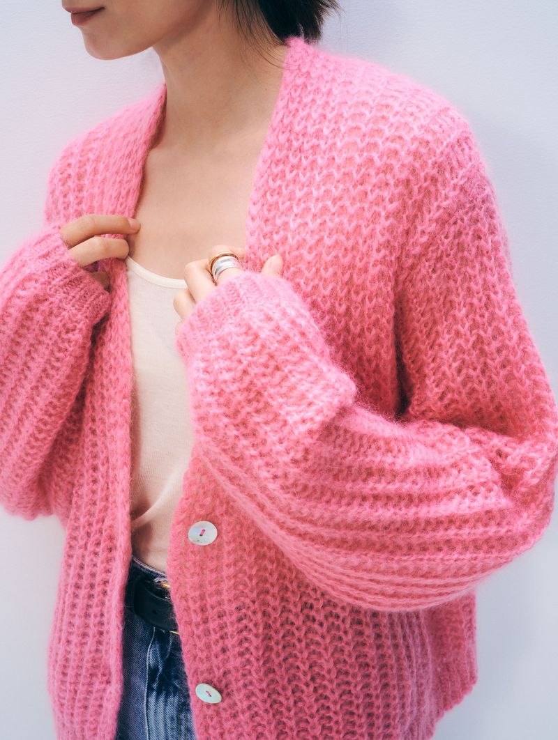Mohair Luxe Cardigan - Pink Bloom