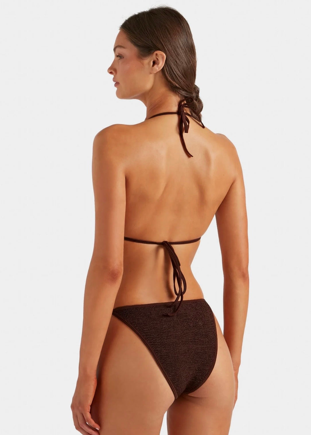 Gina Beaded Bikini - Metallic Chocolate