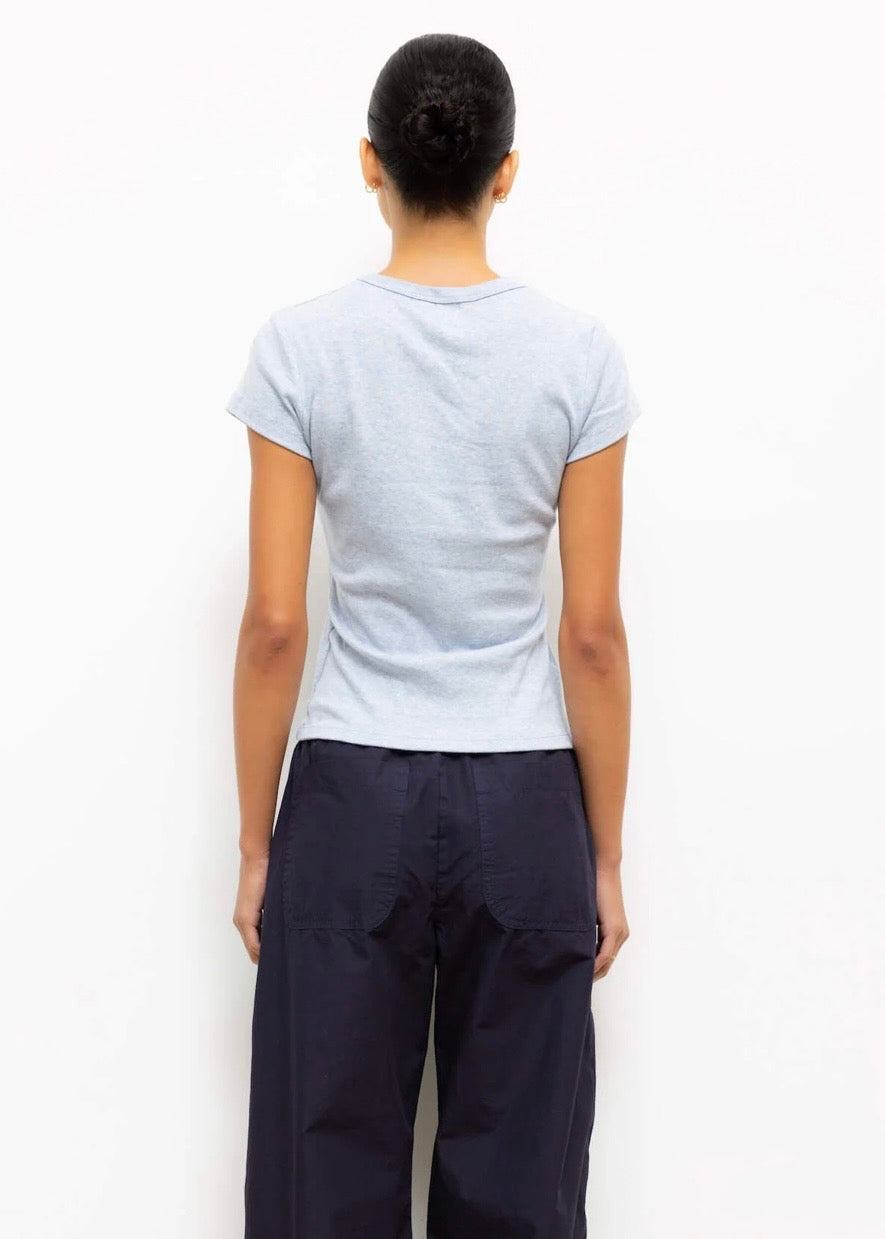 Nando Slim Fit Tee - Ciel Melange