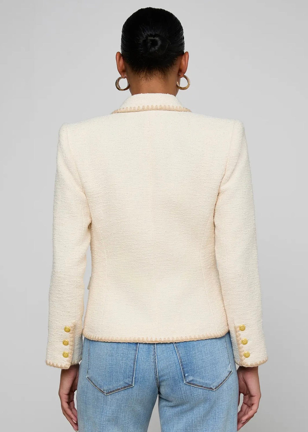 Wylla Structured Blazer - Ecru