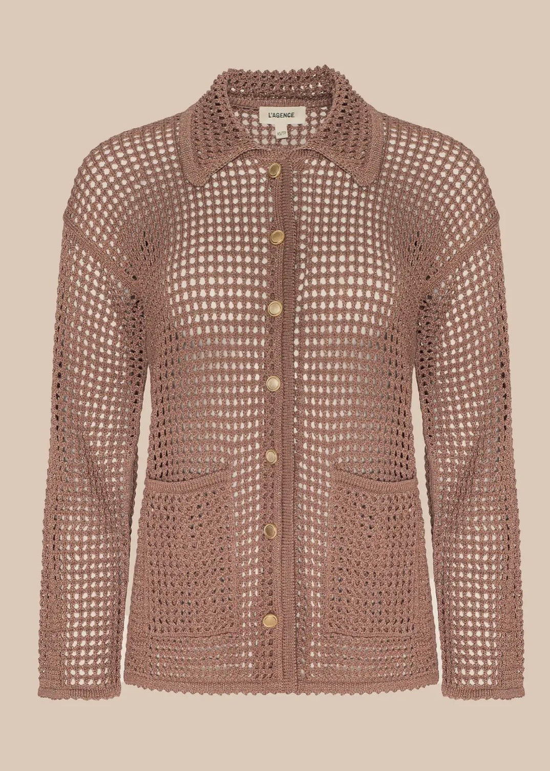 Mariana Pointelle Knit Shirt - Hazelnut