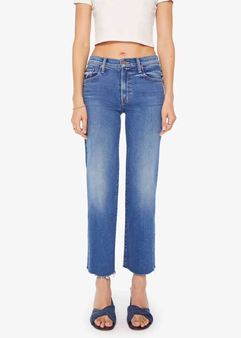 Mid Rise Rambler Ankle Fray Jean