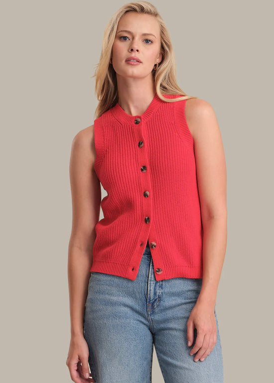 Scottie Crew Neck Vest - True Red