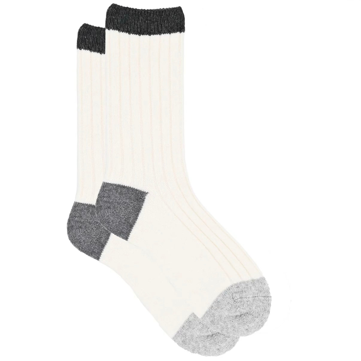 Trina Colorblock Crew Sock - White