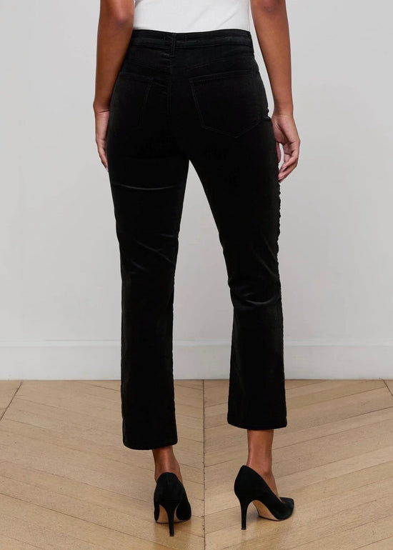 Celestia Velvet Slim-Leg Jean