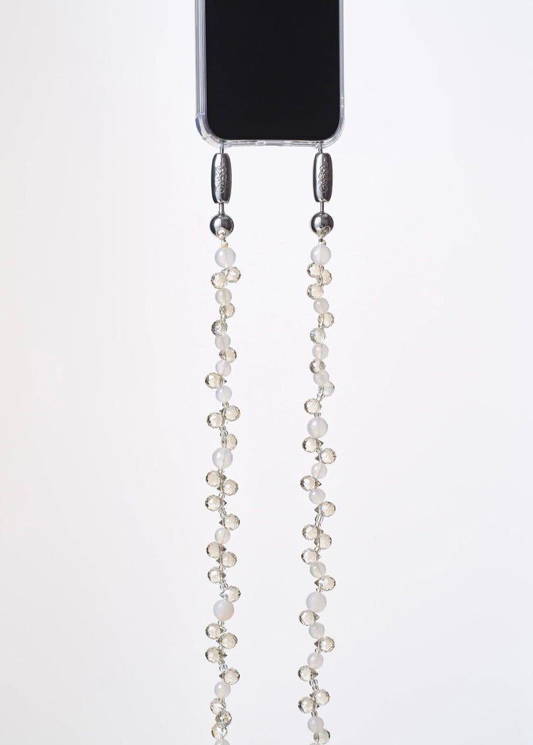 Faceted Crystal Crossbody - Champagne