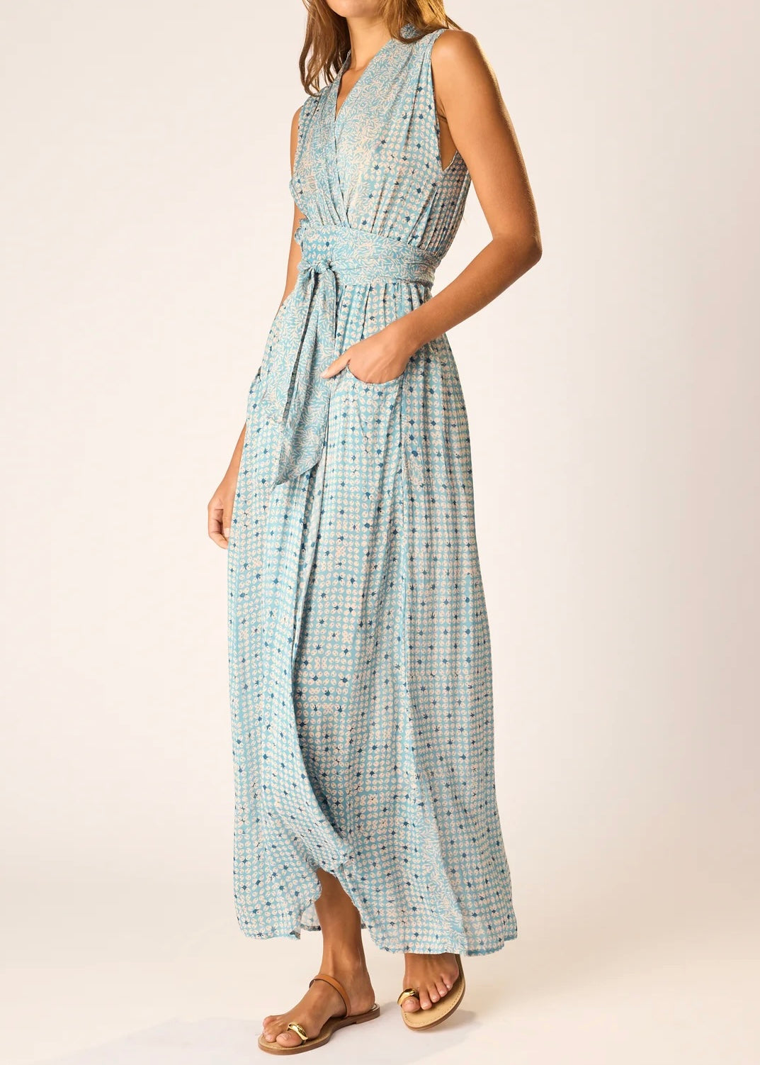 Nico Sleeveless Maxi Dress - Delphi Sky