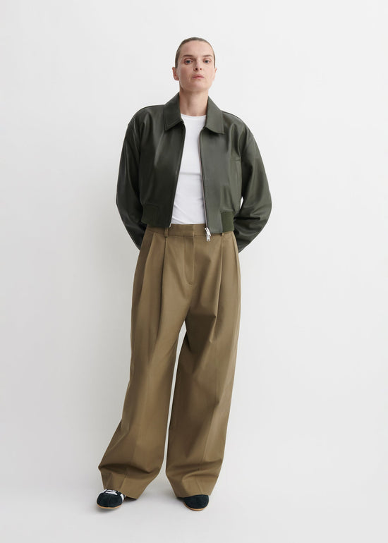 Desy Leather Jacket - Dark Green