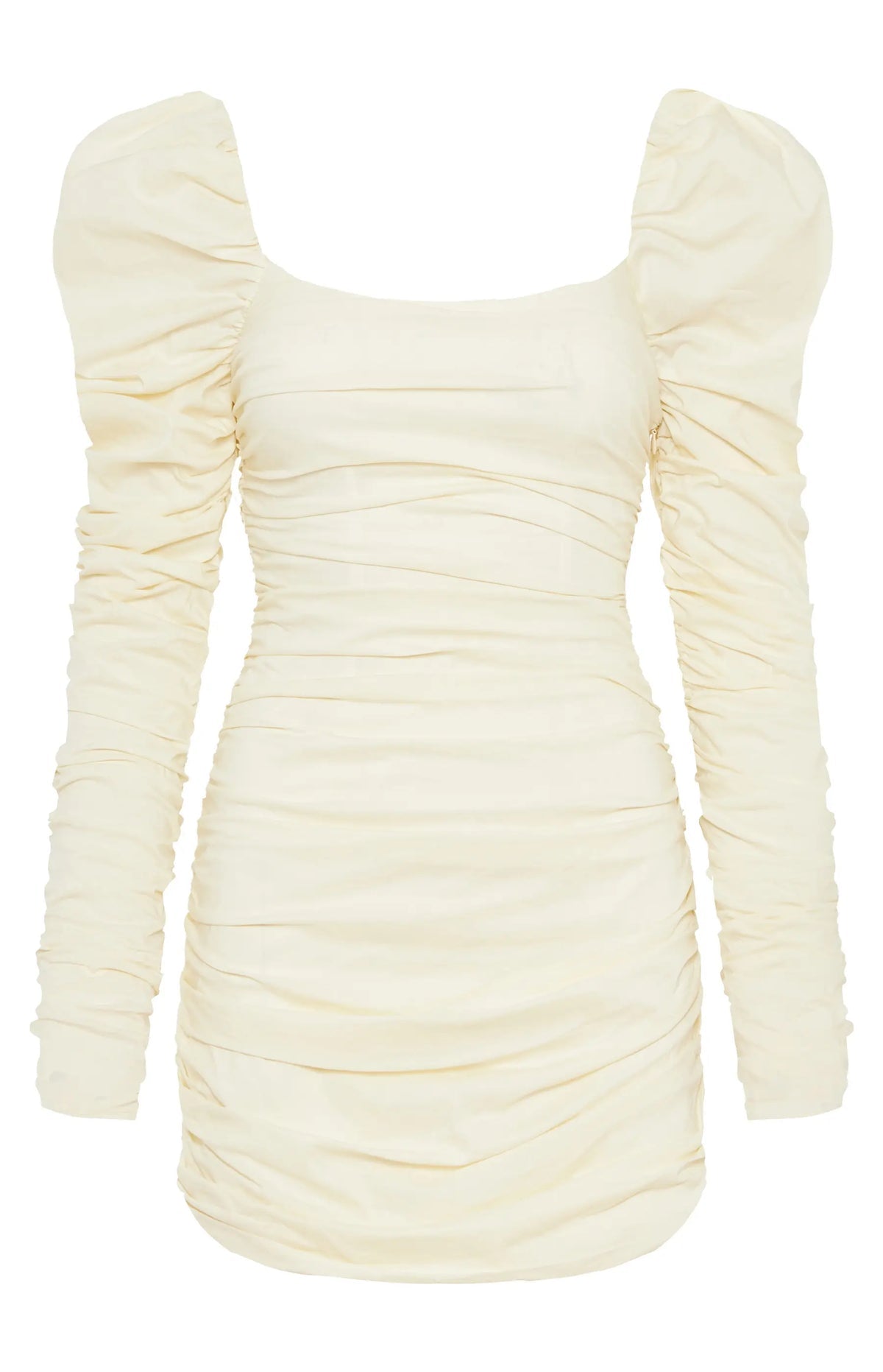 Maxine Ruched Mini Dress - Ivory