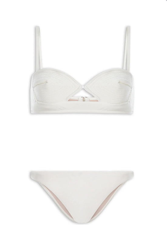 Matelasse Straps Bikini - Off White