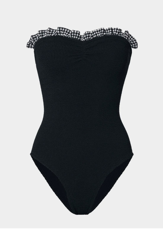 Dolly 1 Piece Swimsuit - Black/Gingham