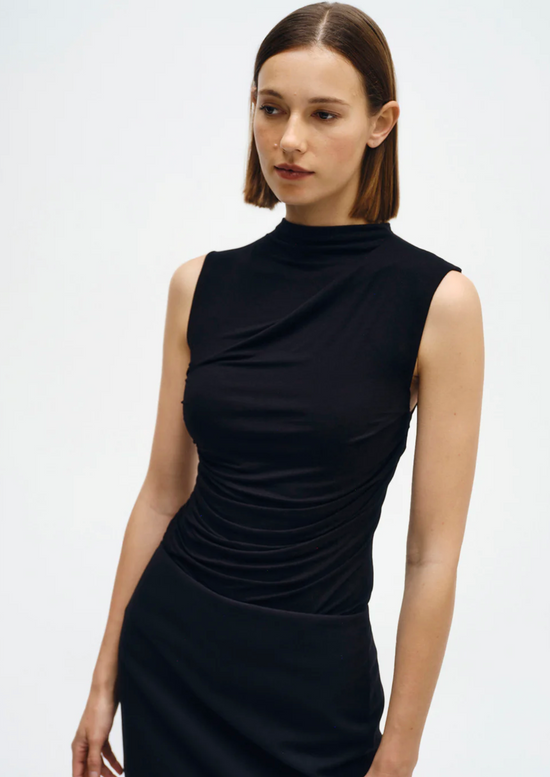 Sleeveless Twist Top - Black