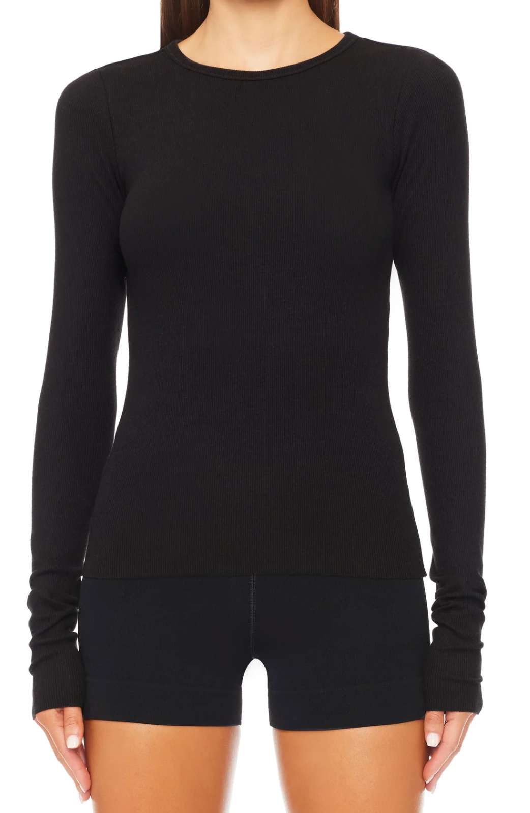 L/S Fitted Top - Black