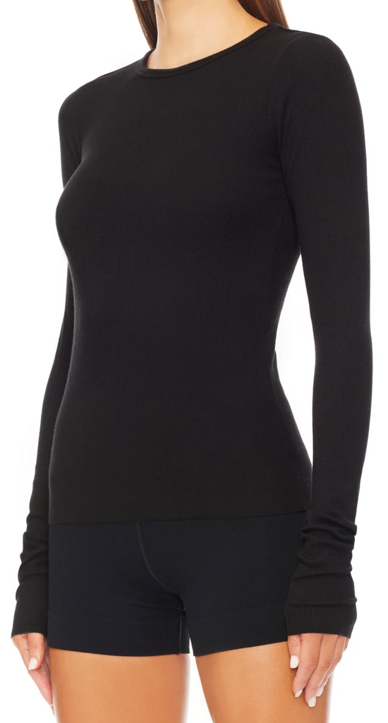 L/S Fitted Top - Black