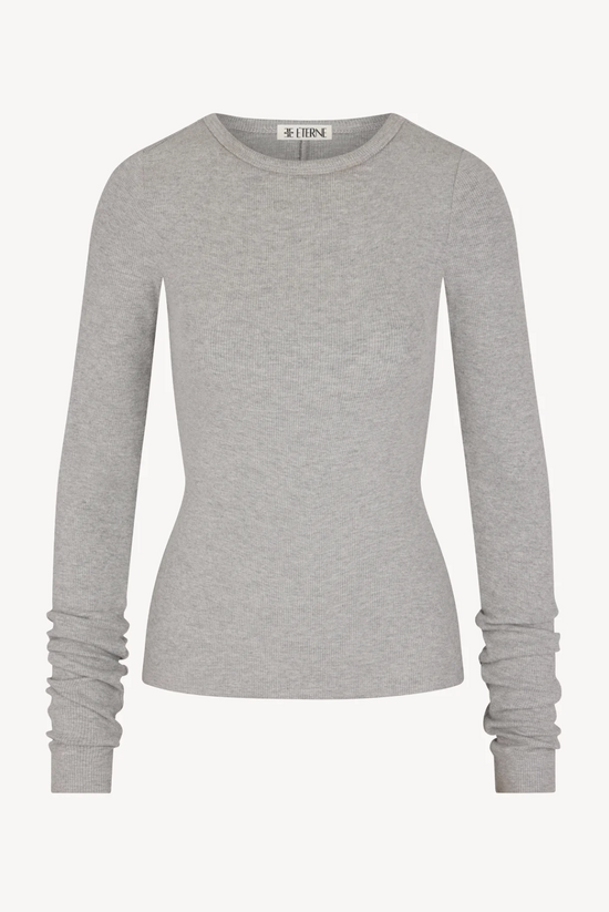 L/S Fitted Top - Heather Oatmeal