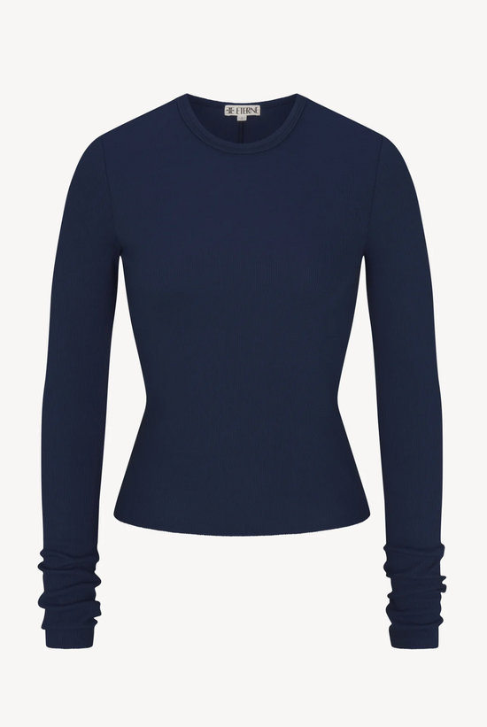 L/S Fitted Top - Navy