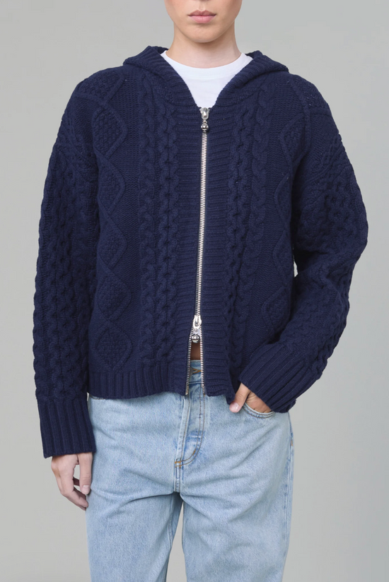 Dakota Zip Sweater - Navy