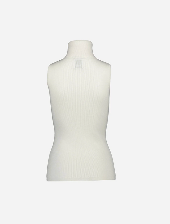 Sleeveless Turtleneck Sweater - Alabaster