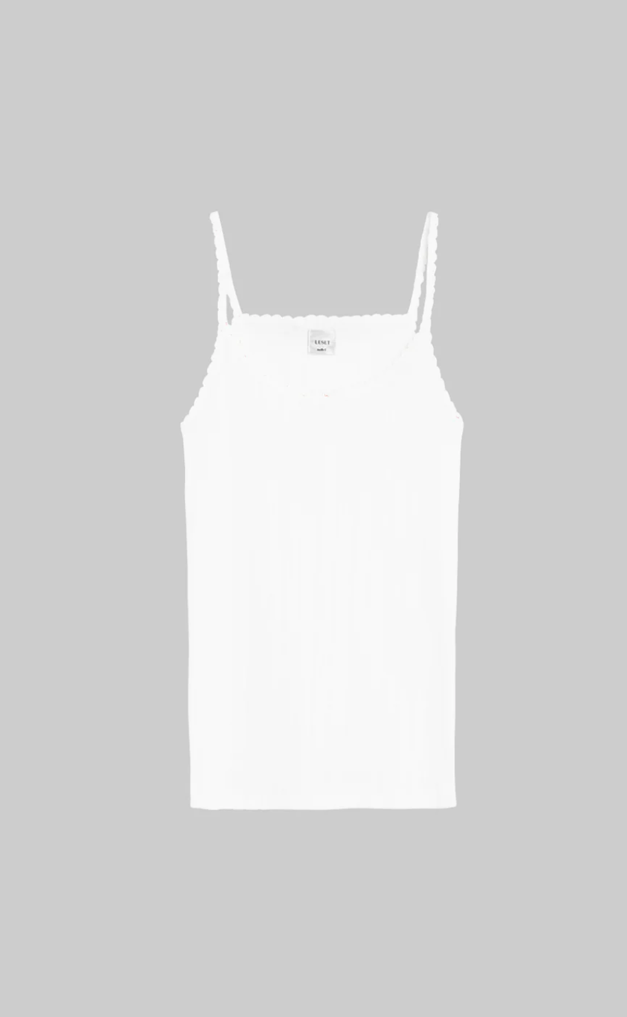 Pointelle Classic Tank Top - White