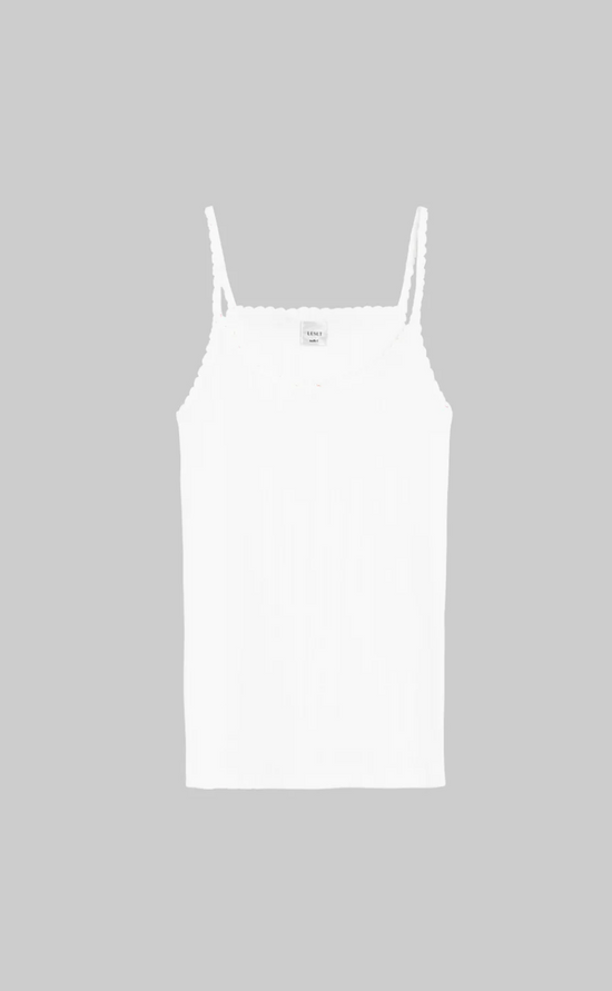 Pointelle Classic Tank Top - White