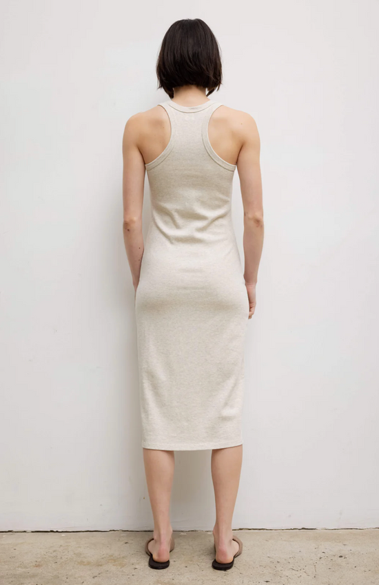 The Kelly Racerback Midi Dress - Oatmeal